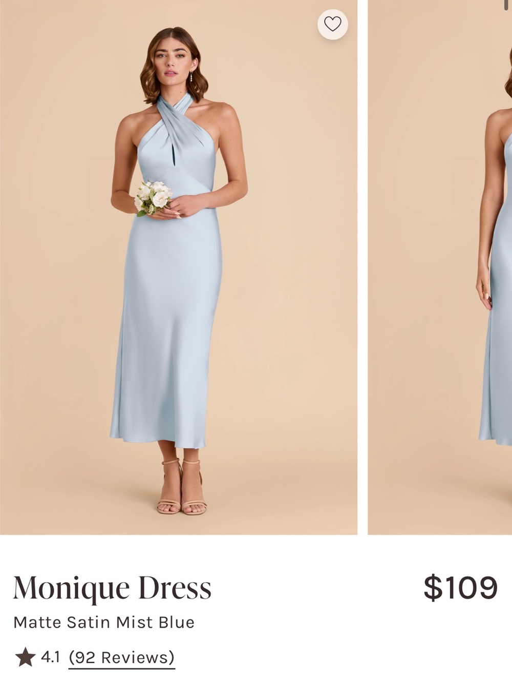 Birdy Grey Mist Blue Halter Midi Dress
